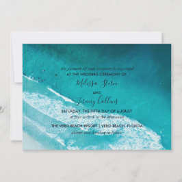 Invitación a la boda de Ocean Waves Beach