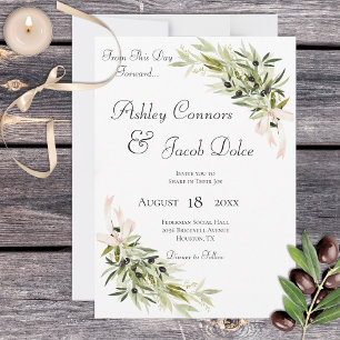 Invitación a la boda de Olive Branch Bouquets
