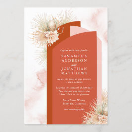 Invitación a la boda de orejas secas y Rubor