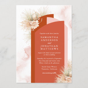Invitación a la boda de orejas secas y Rubor