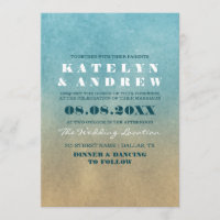 Invitación a la boda de ormbre de playa