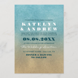 Invitación a la boda de ormbre de playa