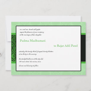 Invitación a la boda de ornamentos florales de la 