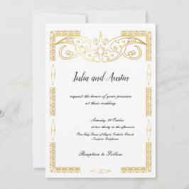 Invitación a la boda de oro