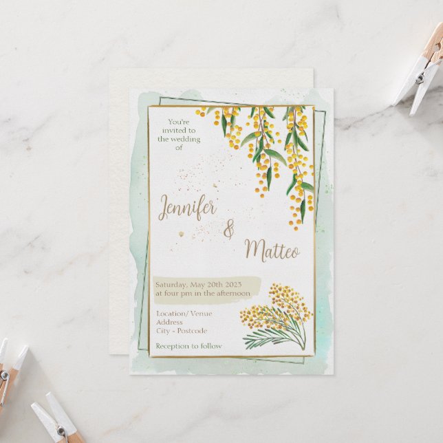 Invitación a la Boda de Oro (Anverso/Reverso In Situ)