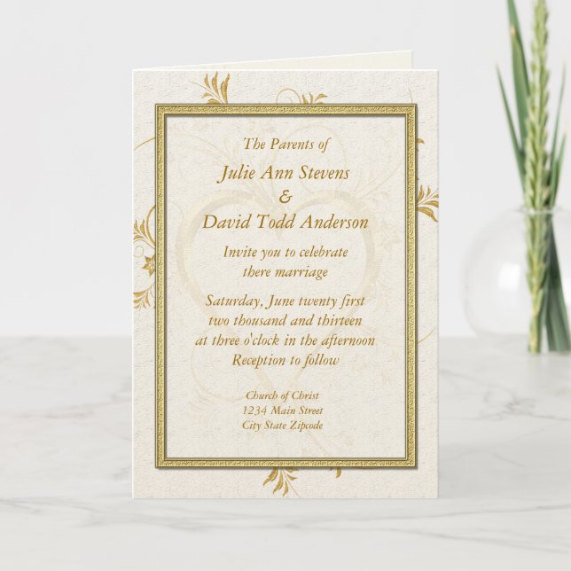 Invitación a la boda de oro (Anverso)