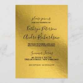 Invitación a la boda de oro