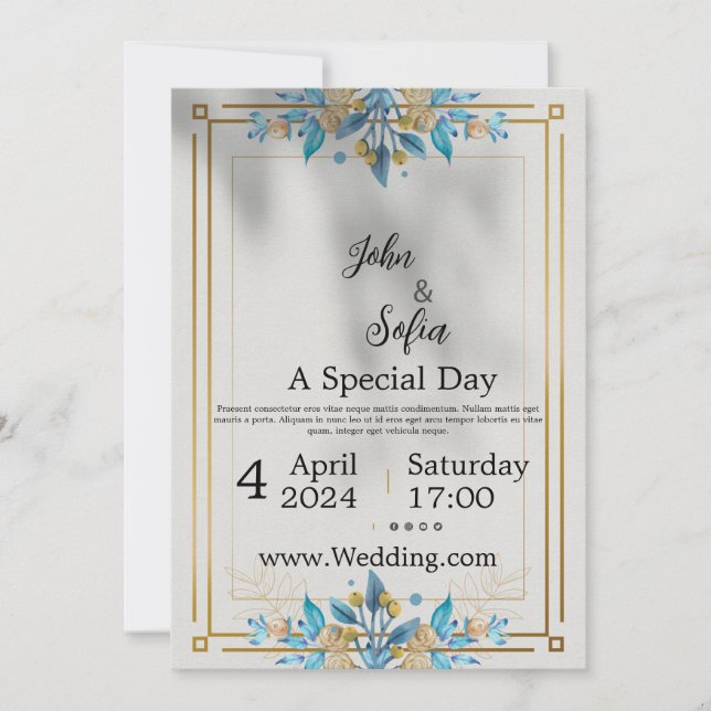 Invitación a la boda de oro (Anverso)