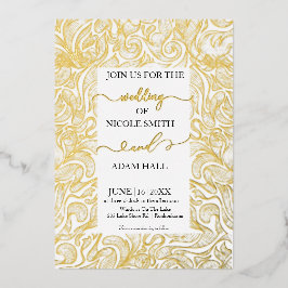 Invitación a la boda de oro