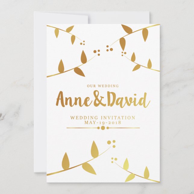 Invitación a la boda de oro (Anverso)