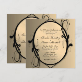 Invitación a la Boda de Oro Antiguo Fantasía