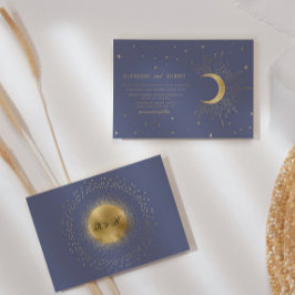 Invitación a la Boda de Oro Celestial Pastel