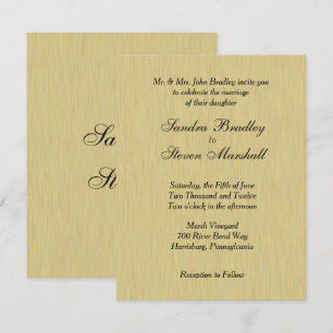 Invitación a la Boda de Oro Cepada por Suave