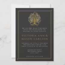 Invitación a la Boda de Oro de Árbol de Remolino 2