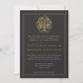 Invitación a la Boda de Oro de Árbol de Remolino 2