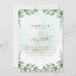 Invitación a la Boda de Oro de Eucalyptus de LeahG