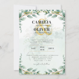 Invitación a la Boda de Oro de Eucalyptus de LeahG