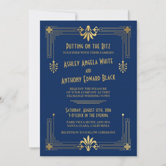 Invitación a la Boda de Oro de la Marina de los 20 (Anverso)