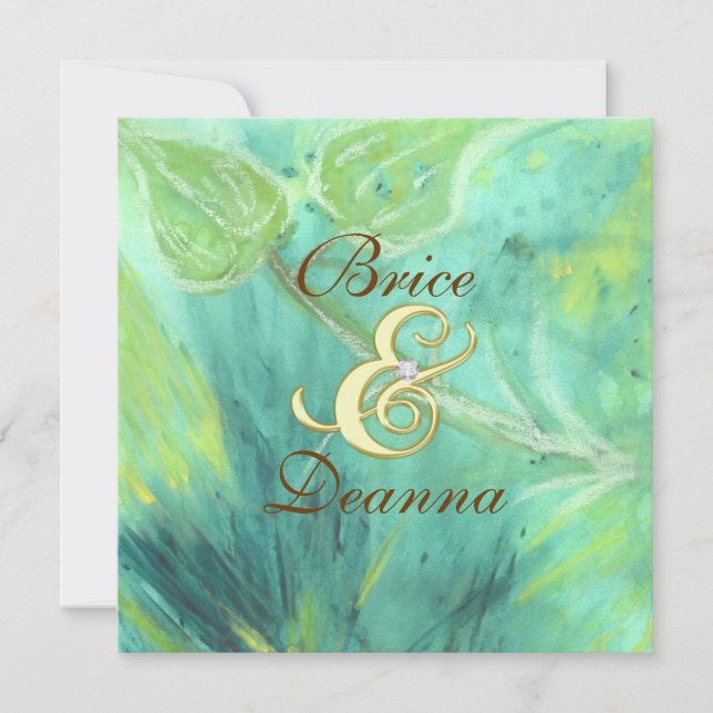 Invitación a la Boda de Oro de la Neblina Forestal (Anverso)