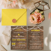Invitación a la Boda de Oro de las Luces de Barnwo