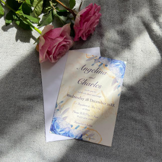 Invitación a la boda de oro de los Rosas azules