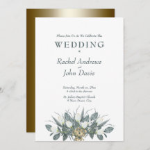 Invitación a la Boda de Oro de los Tulipanes Blanc