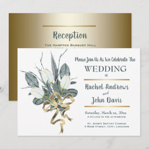 Invitación a la Boda de Oro de los Tulipanes Blanc