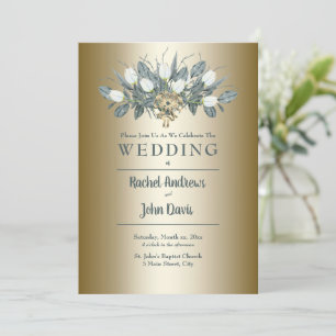 Invitación a la Boda de Oro de los Tulipanes Blanc