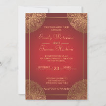 Invitación a la boda de oro de Mandala