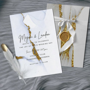 Invitación a la Boda de Oro de Moda de Purpurina d