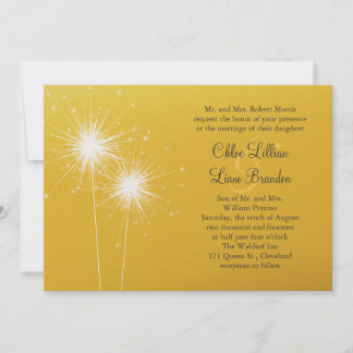 Invitación a la boda de oro de Sparkler