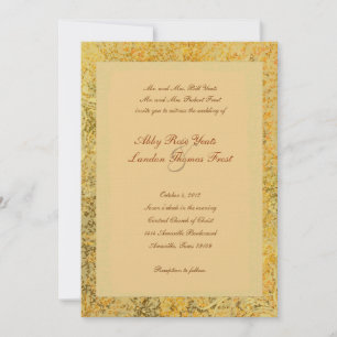 Invitación a la Boda de Oro Fancy