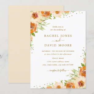 Invitación a la Boda de Oro Floral de Verano