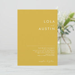 Invitación a la Boda de Oro Minimalista Moderna