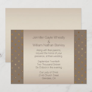 Invitación a la Boda de Oro Moderno y Champagne