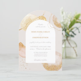 Invitación a la boda de oro rosa moderno