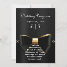 Invitación a la boda de oro y Tuxedo negro