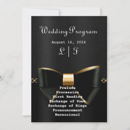 Invitación a la boda de oro y Tuxedo negro