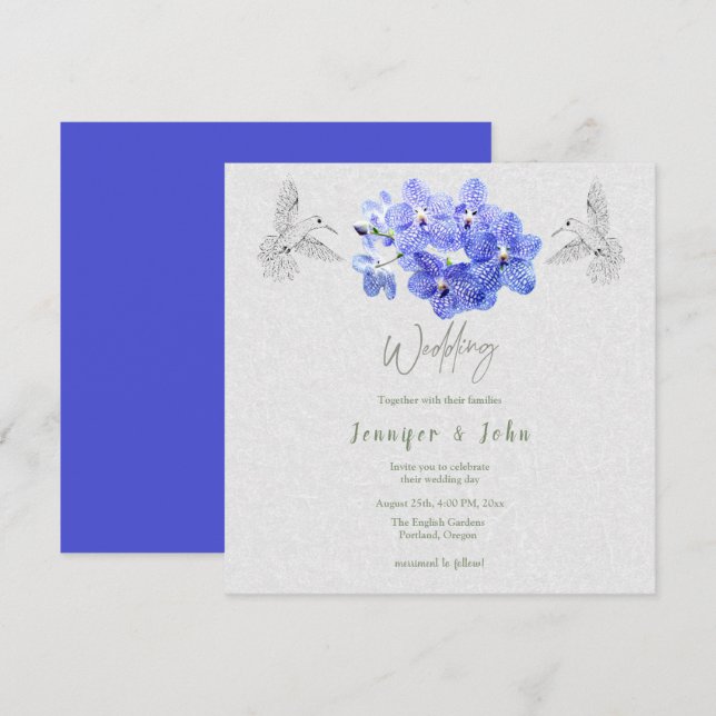 Invitación a la boda de orquídeas (Anverso / Reverso)