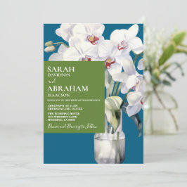 Invitación a la boda de orquídeas blancas