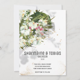 Invitación a la boda de Orquídeas Blancas