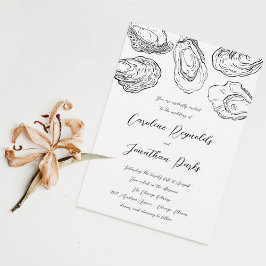 Invitación a la boda de ostiones - Blanco y negro