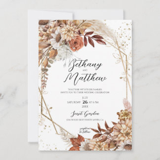 Invitación a la boda de otoño