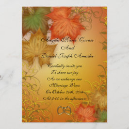 Invitación a la boda de otoño