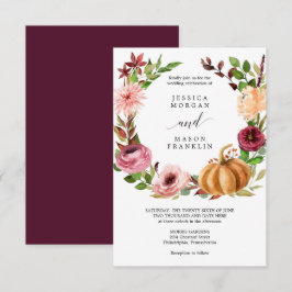 Invitación a la boda de otoño