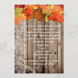 Invitación a la boda de otoño