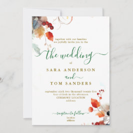 Invitación a la boda de otoño