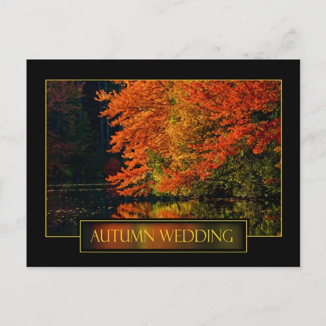 Invitación a la boda de otoño (Anverso)