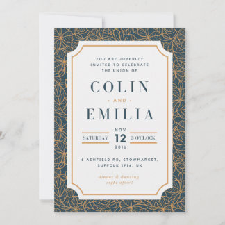 Invitación a la boda de otoño