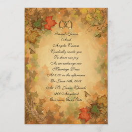 Invitación a la boda de otoño